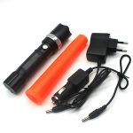zaklamp lamp verkeer 220 volt v 12 auto sos oranje kegel oplaadbaar