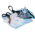 reanimatie set reanimatieset mondkapje schaar rubber handschoenen medische handschoenen